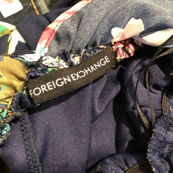 SOLD! Foreign Exchange Navy Floral Tank Romper - Picture 5 of 5